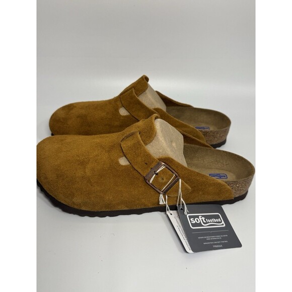 Birkenstock New Boston Mink Suede Leather Soft Footbed Narrow Select W-11 M-9 - Picture 5 of 16